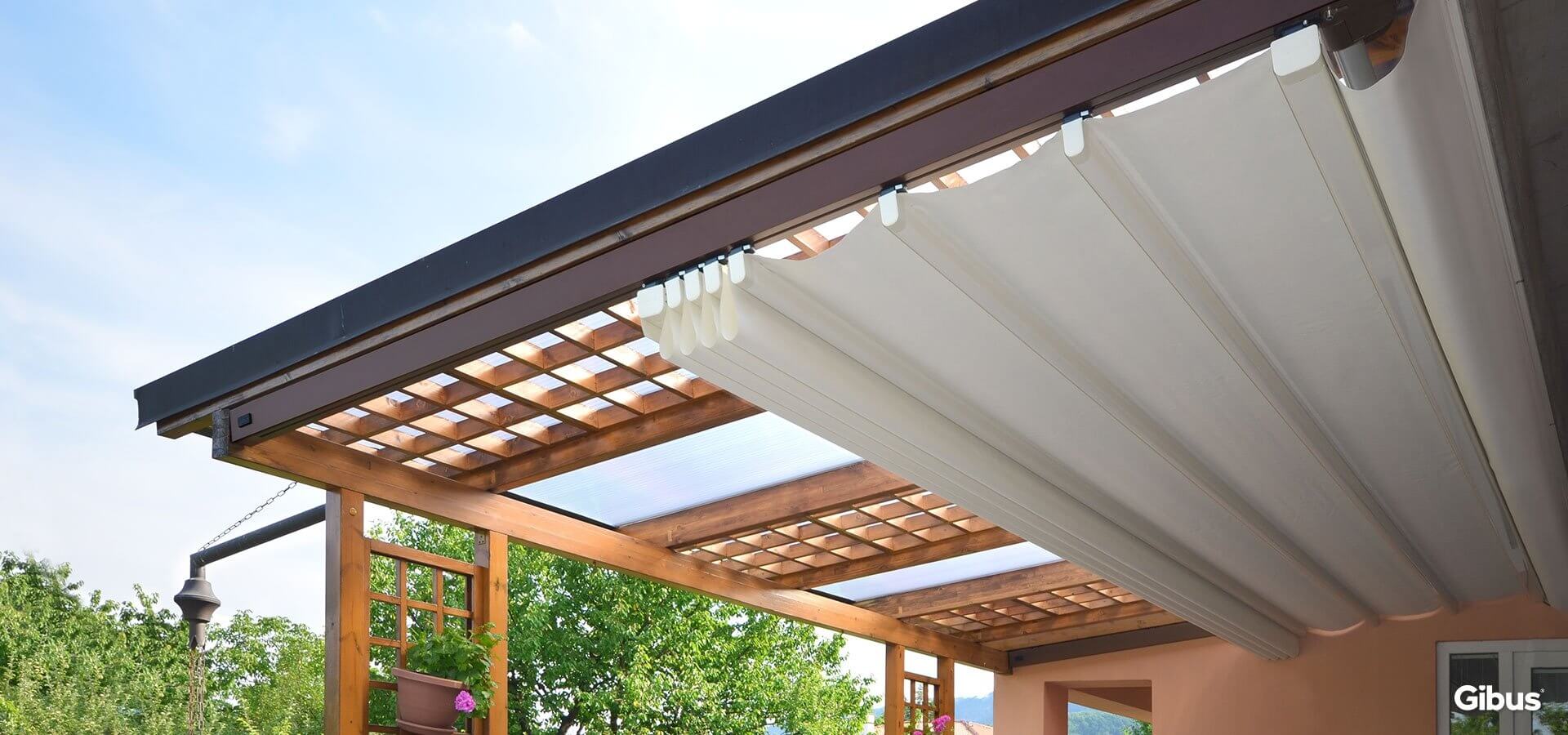 Couverture, pare-soleil, toit en tissu pour pergola
